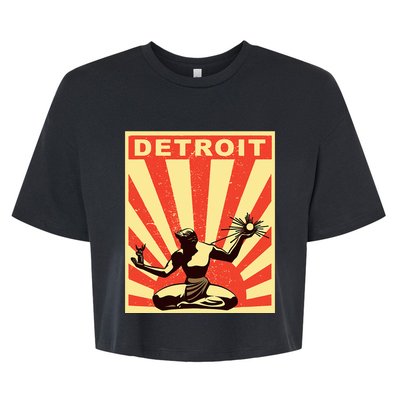 Detroit Vintage Spirit Of Detroit Bella+Canvas Jersey Crop Tee