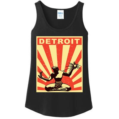 Detroit Vintage Spirit Of Detroit Ladies Essential Tank