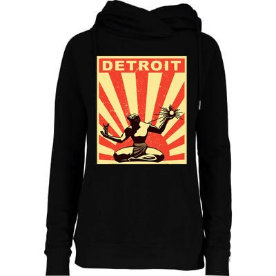 Detroit Vintage Spirit Of Detroit Womens Funnel Neck Pullover Hood