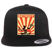 Detroit Vintage Spirit Of Detroit Flat Bill Trucker Hat