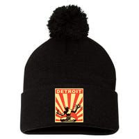 Detroit Vintage Spirit Of Detroit Pom Pom 12in Knit Beanie