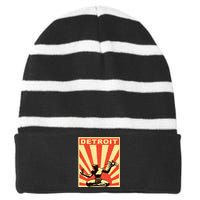 Detroit Vintage Spirit Of Detroit Striped Beanie with Solid Band