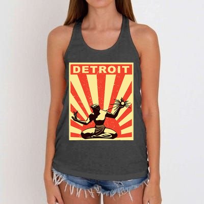 Detroit Vintage Spirit Of Detroit Women's Knotted Racerback Tank