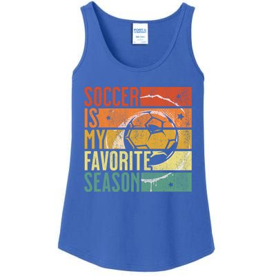 Distressed Vintage Soccer Is My Favorite Season Cool Gift Ladies Essential Tank