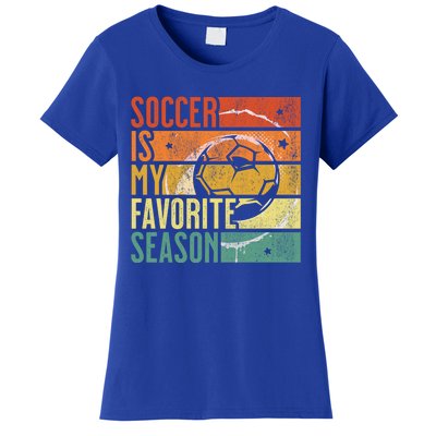 Distressed Vintage Soccer Is My Favorite Season Cool Gift Women's T-Shirt