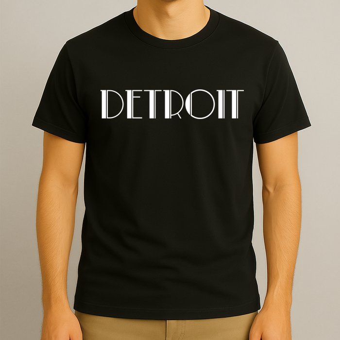 Detroit Vintage Style Simple Logo T-Shirt