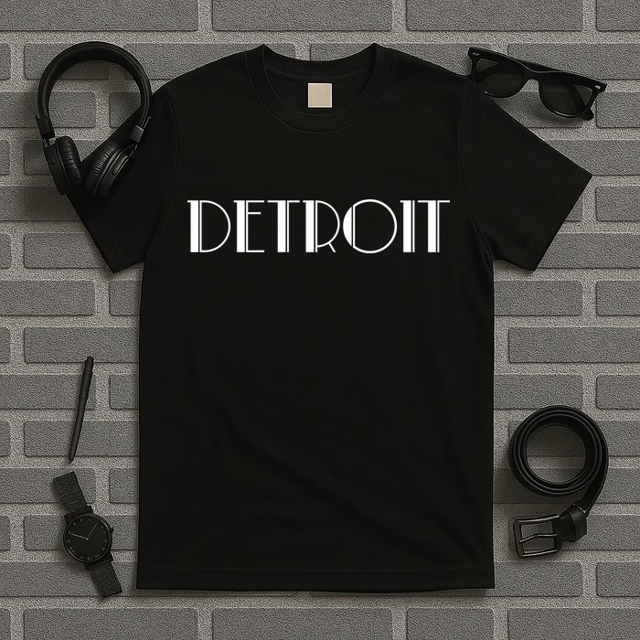 Detroit Vintage Style Simple Logo T-Shirt