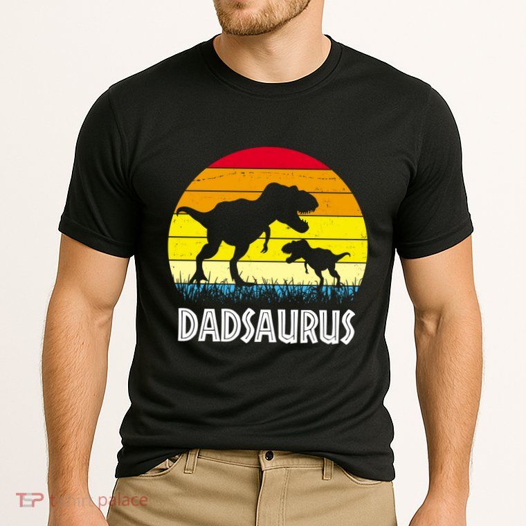 Dadsaurus Vintage Sunset Performance Shirt