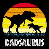 Dadsaurus Vintage Sunset Performance Shirt