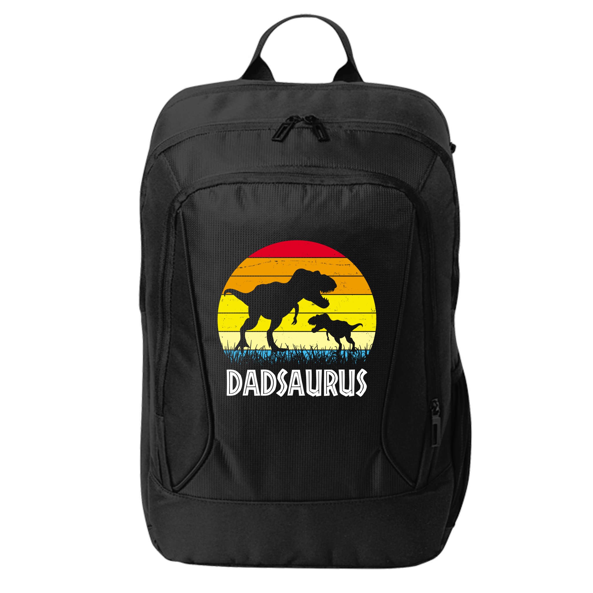 Dadsaurus Vintage Sunset City Backpack