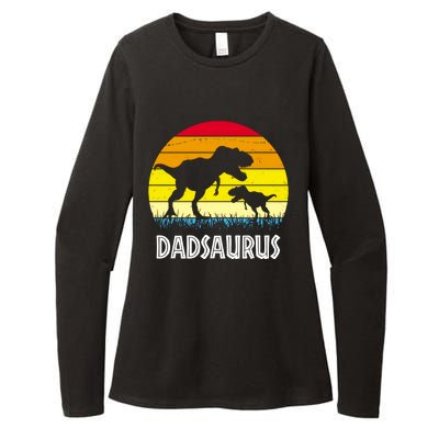 Dadsaurus Vintage Sunset Womens CVC Long Sleeve Shirt