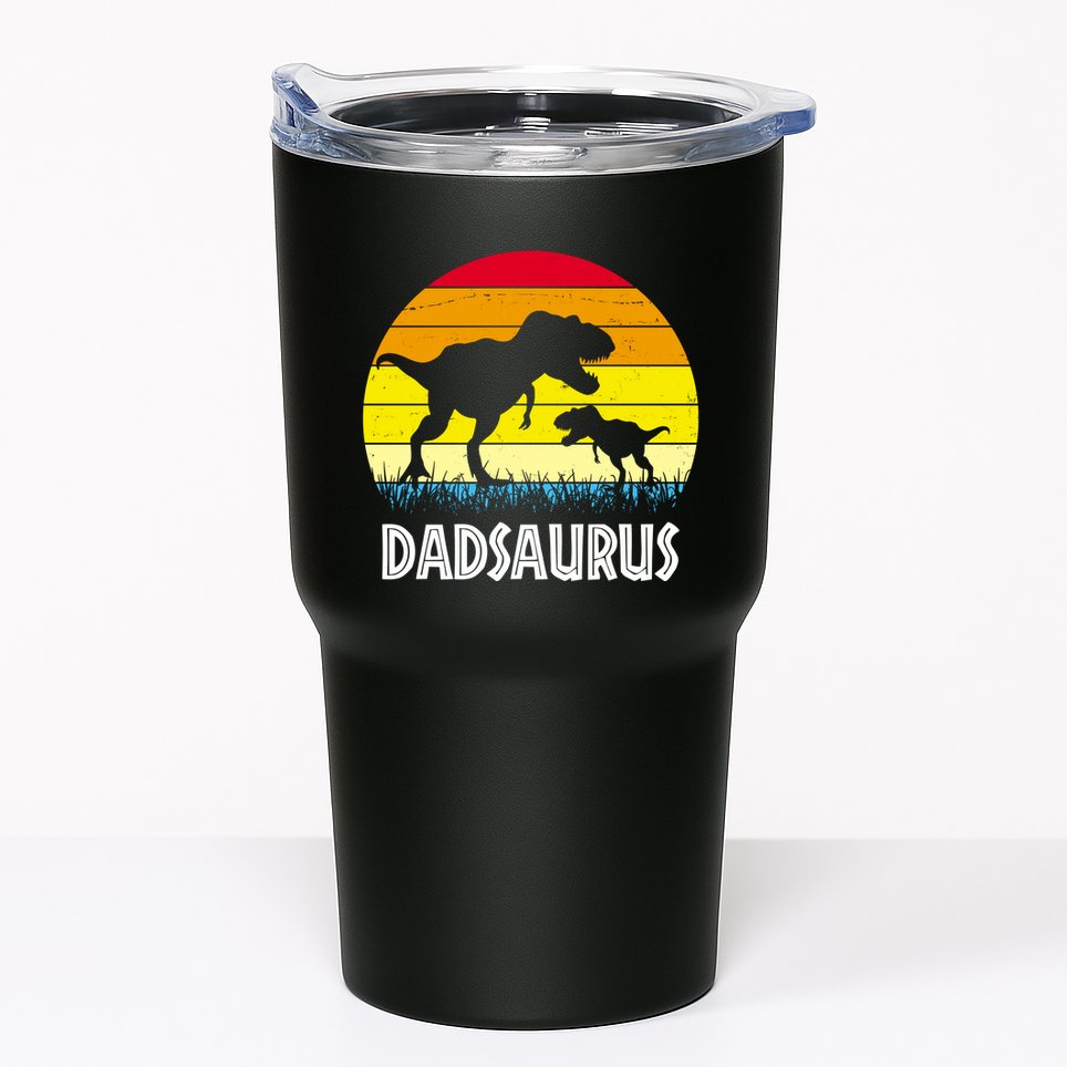 Dadsaurus Vintage Sunset Tumbler