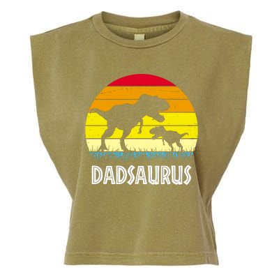 Dadsaurus Vintage Sunset Garment-Dyed Women's Muscle Tee