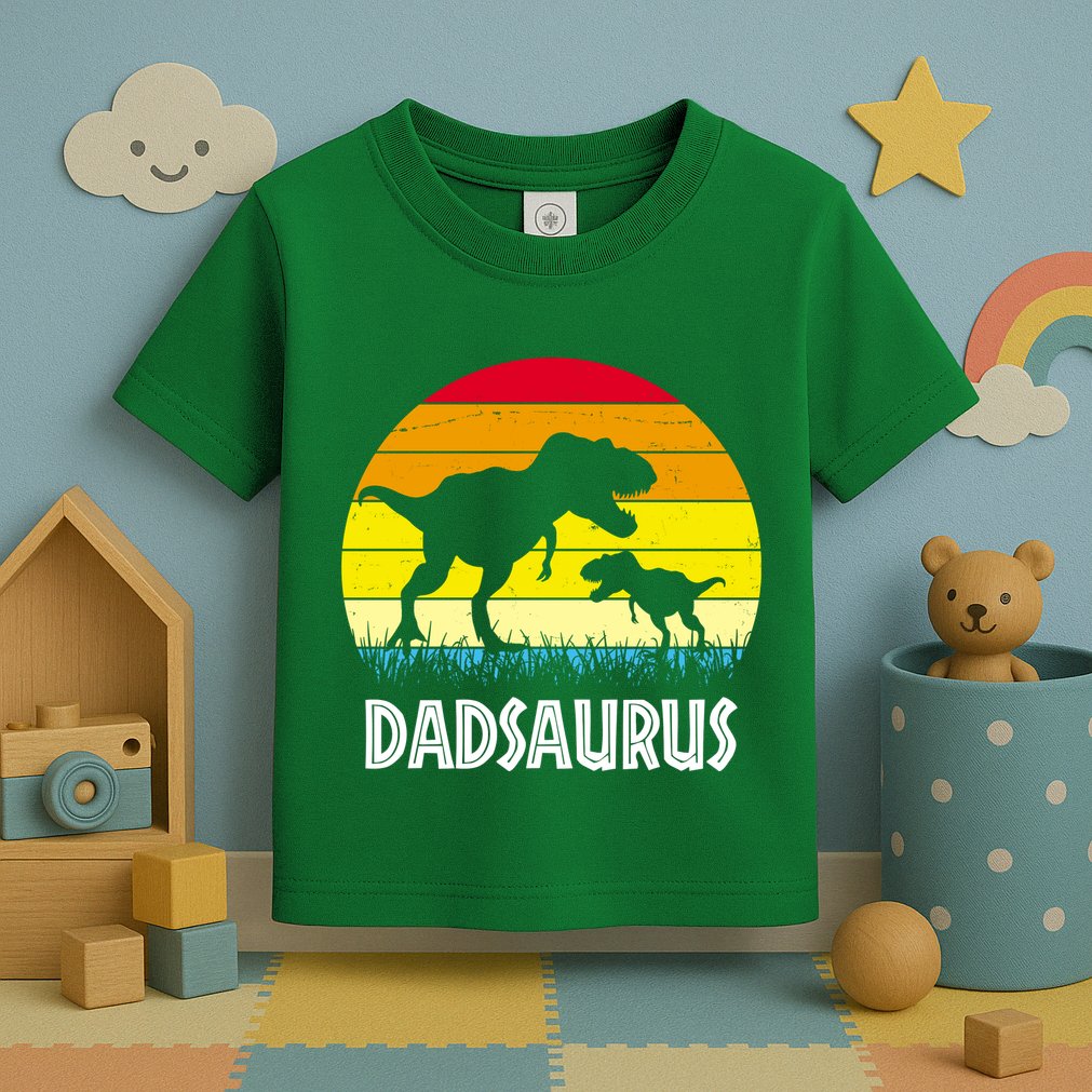 Dadsaurus Vintage Sunset Toddler T-Shirt