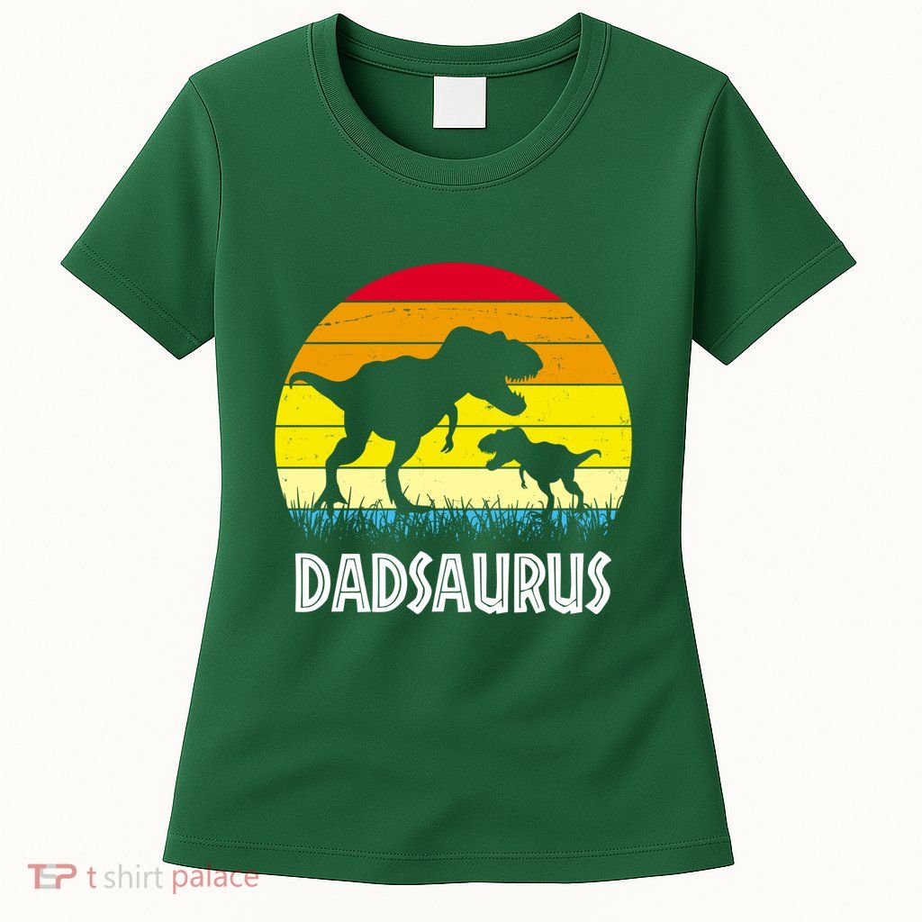 Dadsaurus Vintage Sunset Womens T-Shirt