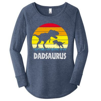 Dadsaurus Vintage Sunset Women's Perfect Tri Tunic Long Sleeve Shirt