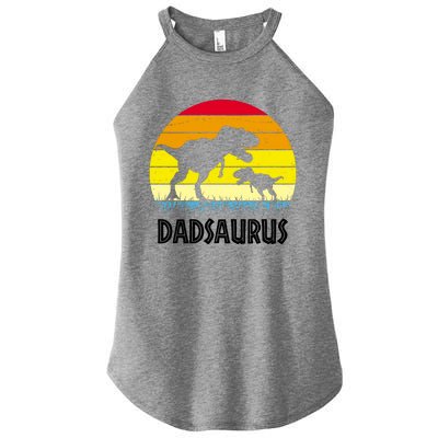 Dadsaurus Vintage Sunset Women’s Perfect Tri Rocker Tank