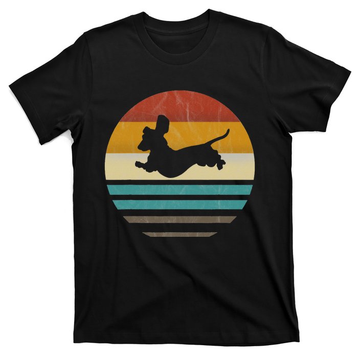 Dachshund Vintage Silhouette 60s 70s Retro T-Shirt