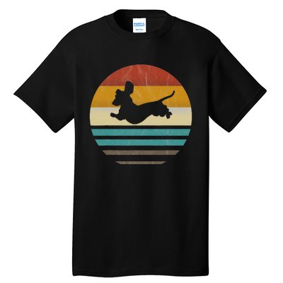 Dachshund Vintage Silhouette 60s 70s Retro Tall T-Shirt