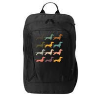 Dachshund Vintage Silhouette funny Dog Lover City Backpack