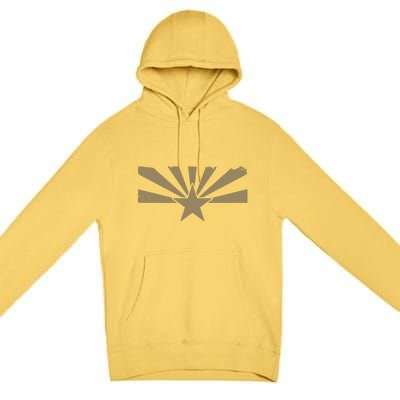 Distressed Vintage State Of Arizona Flag Premium Pullover Hoodie