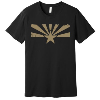 Distressed Vintage State Of Arizona Flag Premium T-Shirt