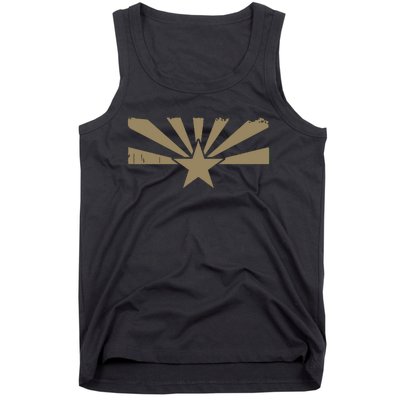 Distressed Vintage State Of Arizona Flag Tank Top