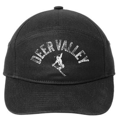 Deer Valley Ski Utah Skiing Cool Valley Skier Gear 7-Panel Snapback Hat