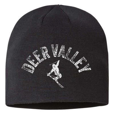 Deer Valley Ski Utah Skiing Cool Valley Skier Gear Sustainable Beanie