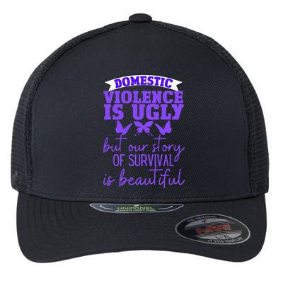 Domestic Violence Survivor Domestic Abuse Awareness Flexfit Unipanel Trucker Cap