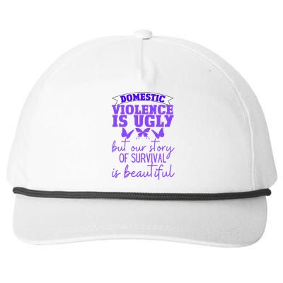 Domestic Violence Survivor Domestic Abuse Awareness Snapback Five-Panel Rope Hat