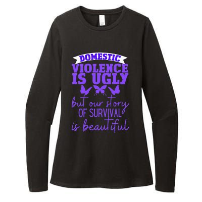 Domestic Violence Survivor Domestic Abuse Awareness Womens CVC Long Sleeve Shirt