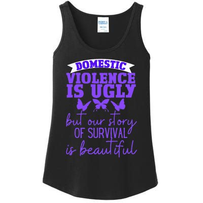 Domestic Violence Survivor Domestic Abuse Awareness Ladies Essential Tank