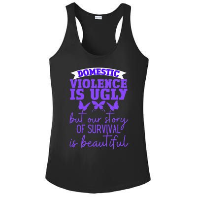 Domestic Violence Survivor Domestic Abuse Awareness Ladies PosiCharge Competitor Racerback Tank