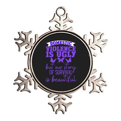 Domestic Violence Survivor Domestic Abuse Awareness Metallic Star Ornament