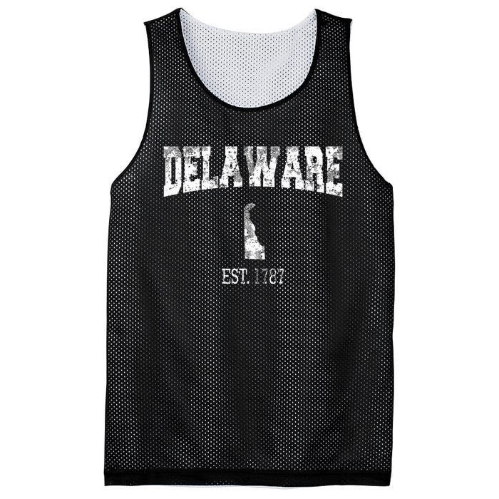 Delaware Vintage Sports Design De Mesh Reversible Basketball Jersey Tank