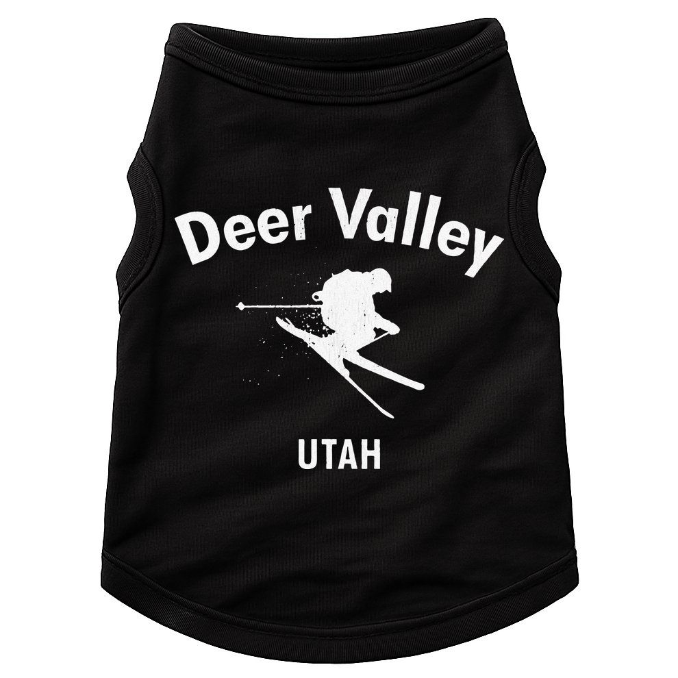 Deer Valley Skiing Tee Utah Ski Doggie Tank