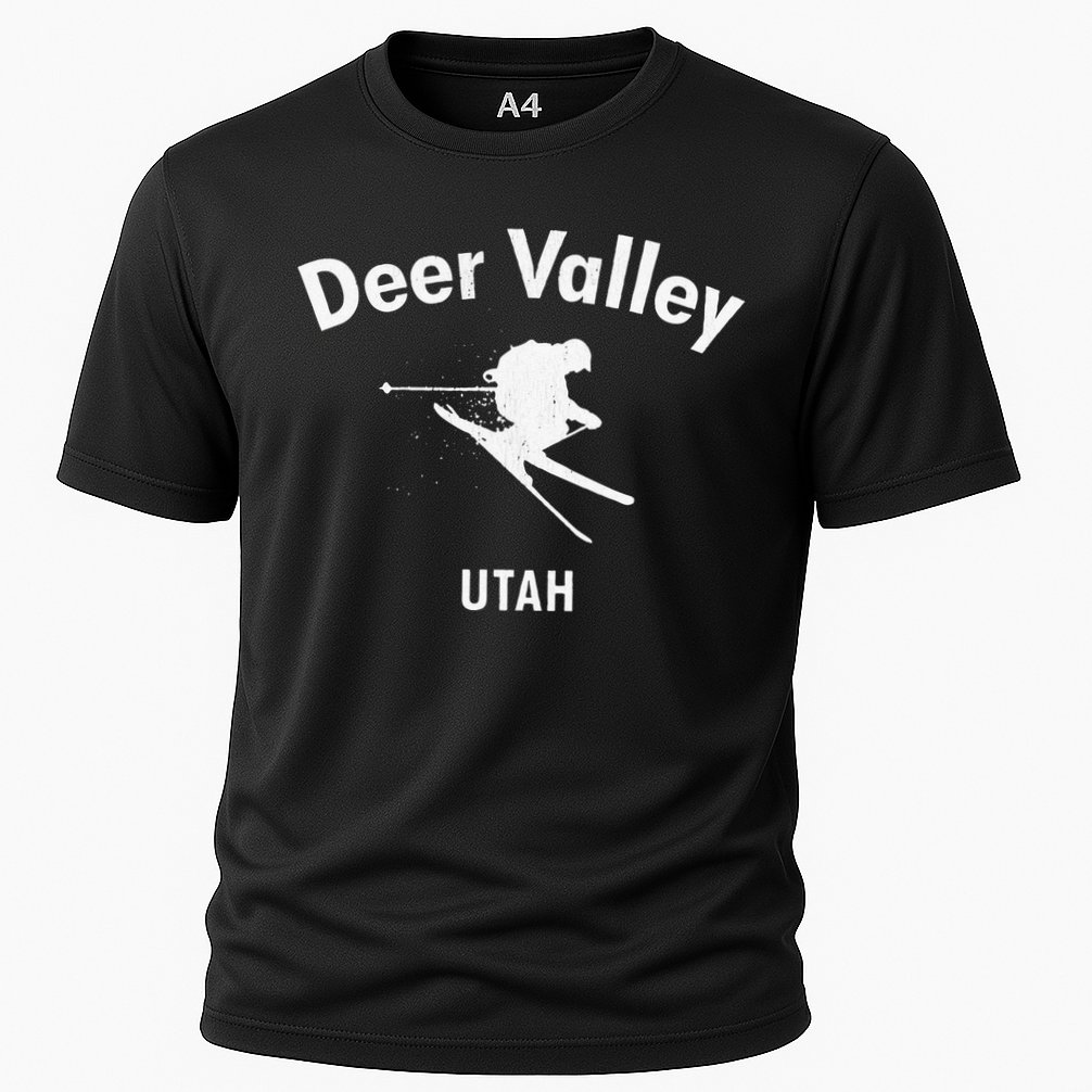 Deer Valley Skiing Tee Utah Ski Cooling Performance Crew T-Shirt