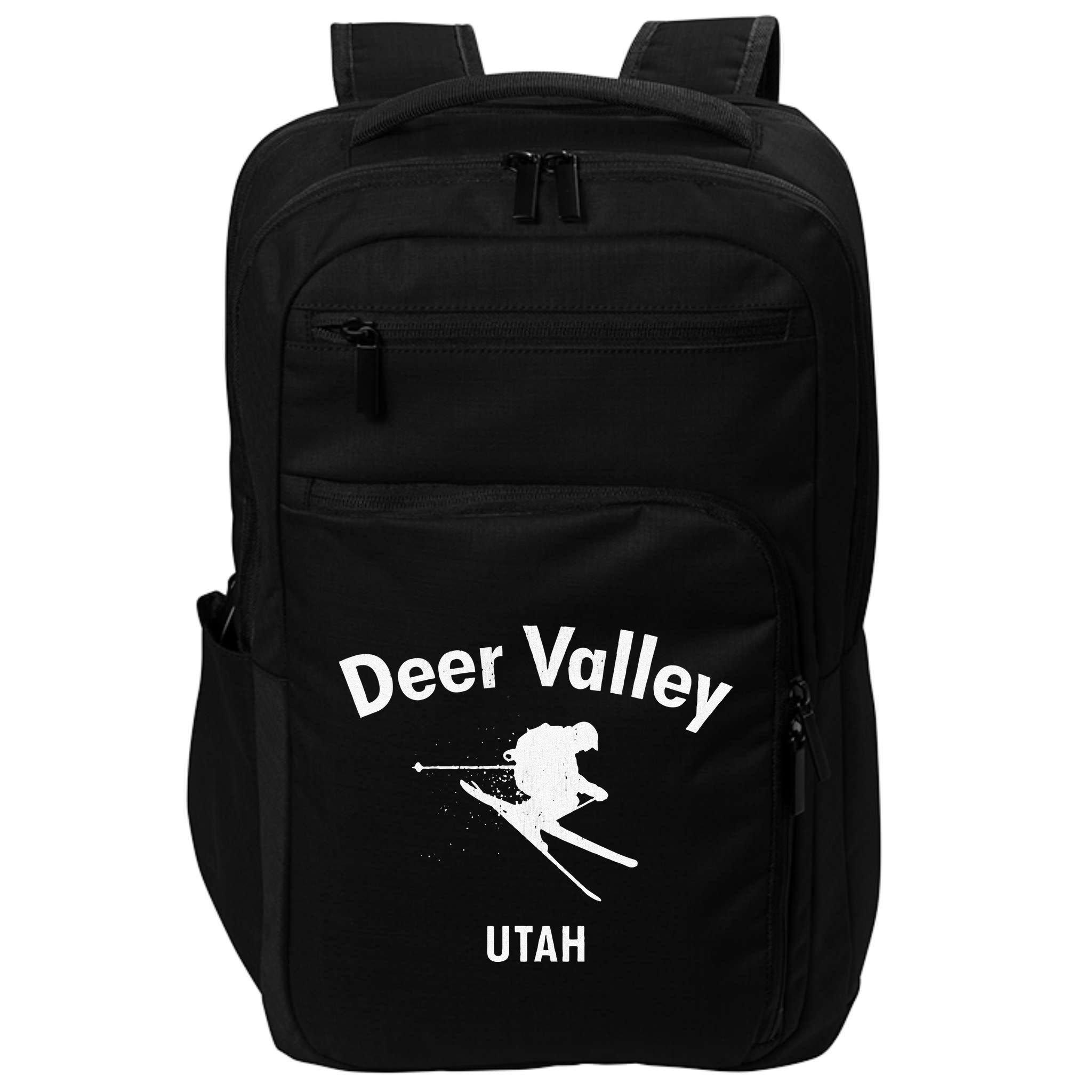 Deer Valley Skiing Tee Utah Ski Impact Tech Backpack