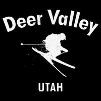 Deer Valley Skiing Tee Utah Ski Button