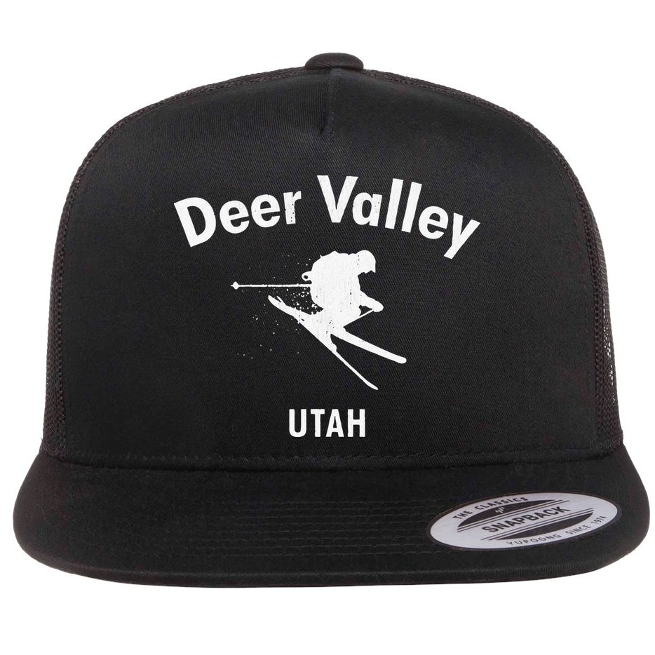 Deer Valley Skiing Tee Utah Ski Flat Bill Trucker Hat
