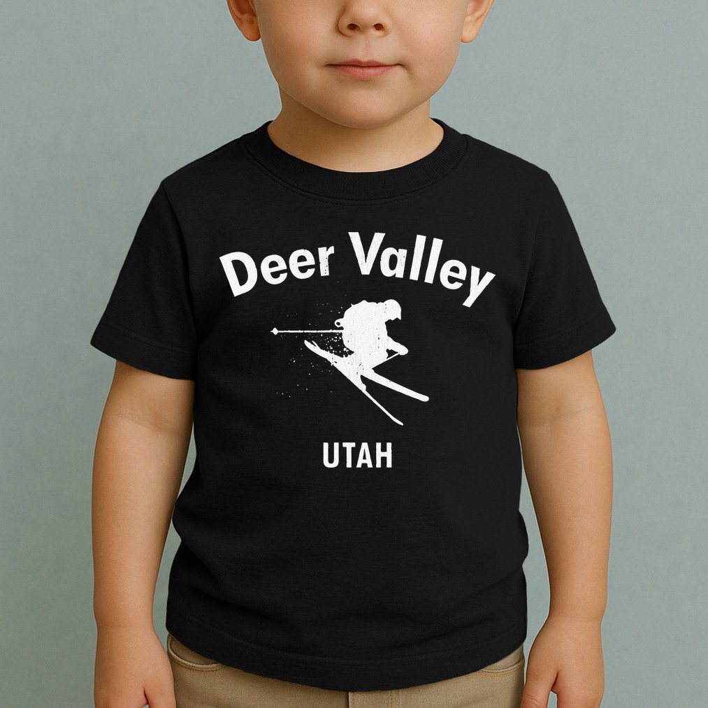 Deer Valley Skiing Tee Utah Ski Toddler T-Shirt