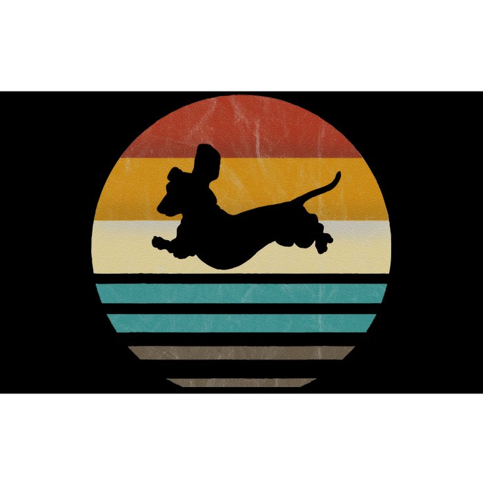 Dachshund Vintage Silhouette 60s 70s Retro Grunge Dog Lover Bumper Sticker