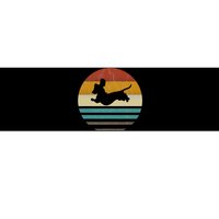 Dachshund Vintage Silhouette 60s 70s Retro Grunge Dog Lover Bumper Sticker