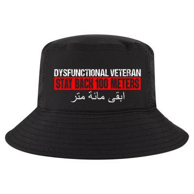 Dysfunctional Veteran Stay Back 100 Meters Arabic Cool Comfort Performance Bucket Hat
