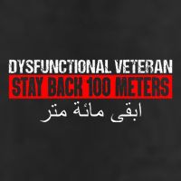 Dysfunctional Veteran Stay Back 100 Meters Arabic Adult Drive Performance Visor