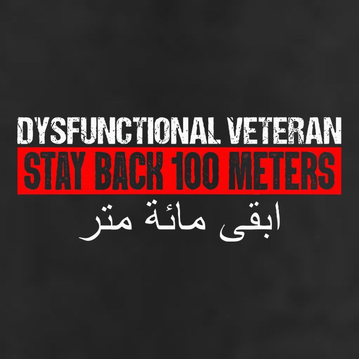 Dysfunctional Veteran Stay Back 100 Meters Arabic 11oz C Handle Ceramic Mug