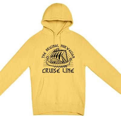 Drakkar Viking Ship Original Norwegian Cruise Line Norse Premium Pullover Hoodie