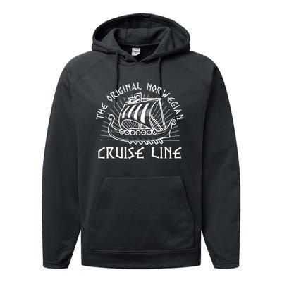 Drakkar Viking Ship Original Norwegian Cruise Line Norse Performance Fleece Hoodie