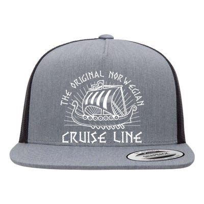 Drakkar Viking Ship Original Norwegian Cruise Line Norse Flat Bill Trucker Hat